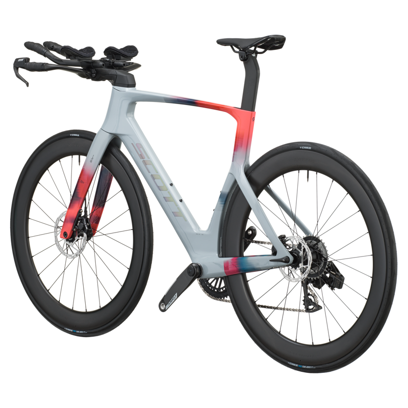 Scott Foil RC TRI 2027 Carbon Triathlon Bike - Narwal Grey/Orange-2