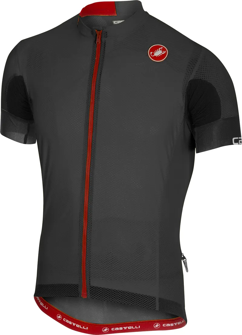 Castelli Aero Race 4.1 Solid FZ Short Sleeve Jersey Anthracite