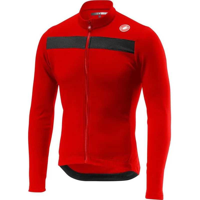 Castelli Puro 3 Thermal Men's Long Sleeve Jersey - Red - Large