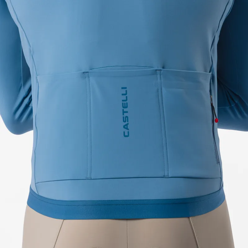 Castelli Espresso Thermal 2 Men's Long Sleeve Jersey - Metallic Blue-5