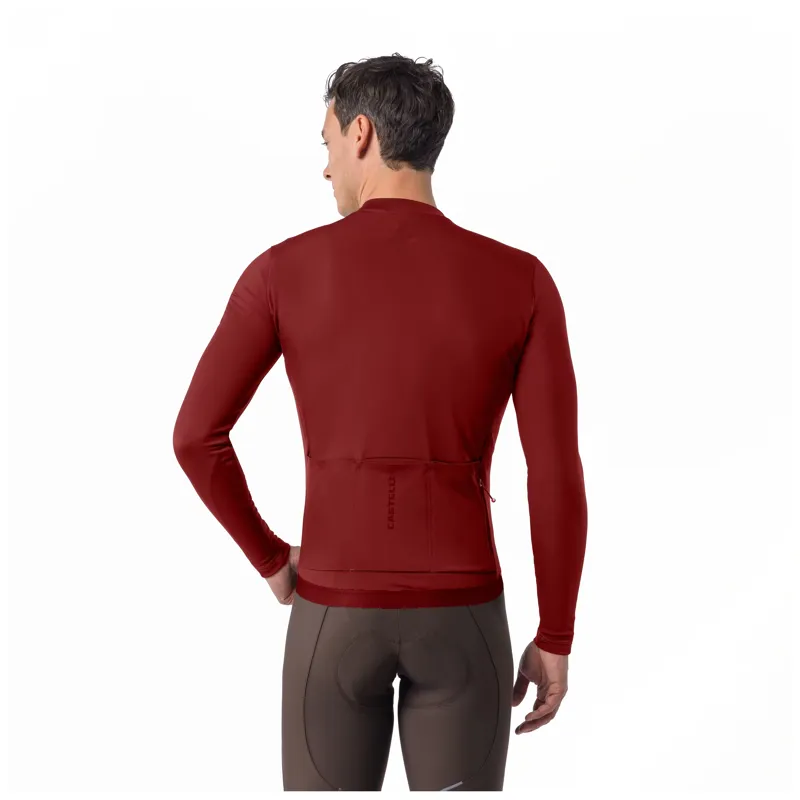 Castelli Espresso Thermal 2 Men's Long Sleeve Jersey - Garnet-2