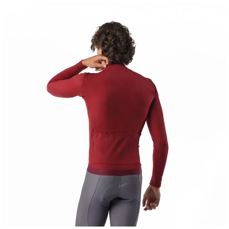 Castelli Espresso Thermal 2 Men's Long Sleeve Jersey - Garnet-3