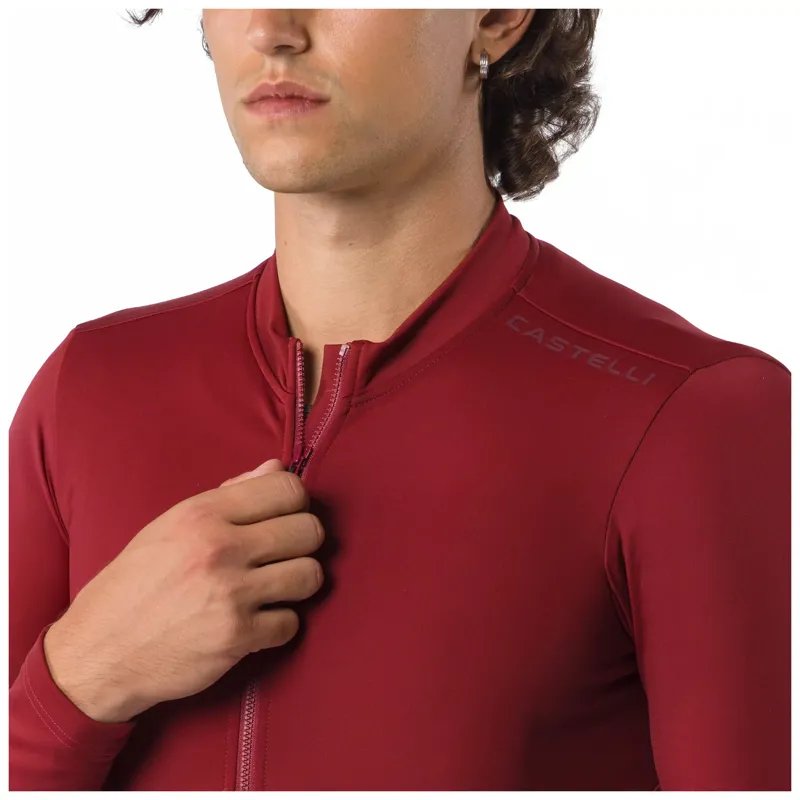 Castelli Espresso Thermal 2 Men's Long Sleeve Jersey - Garnet-4