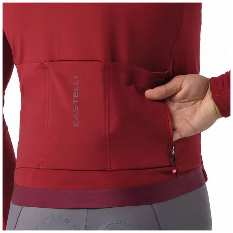 Castelli Espresso Thermal 2 Men's Long Sleeve Jersey - Garnet-5