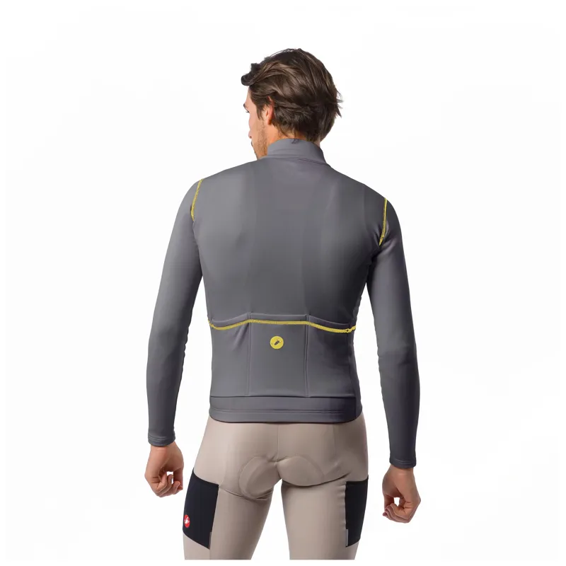 Castelli Unlimited Trail 2 Men's Long Sleeve Jersey - Smoky Gray/Mango Mojito-2