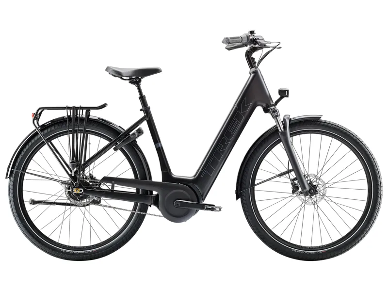 Trek District+ 4 800wh Coaster Low Step Electric Bike - Trek Black