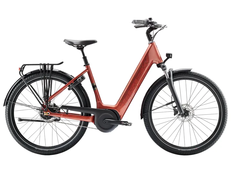 Trek District+ 4 800wh Coaster Low Step Electric Bike - Pennyflake