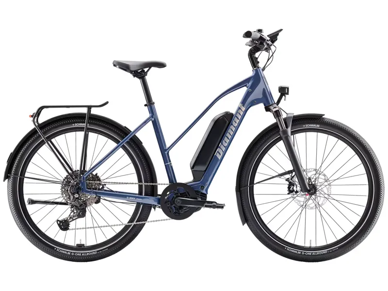 Diamant Zing Trip Plus Mid-Step 545wh 2025 Electric Hybrid Bike - Blue