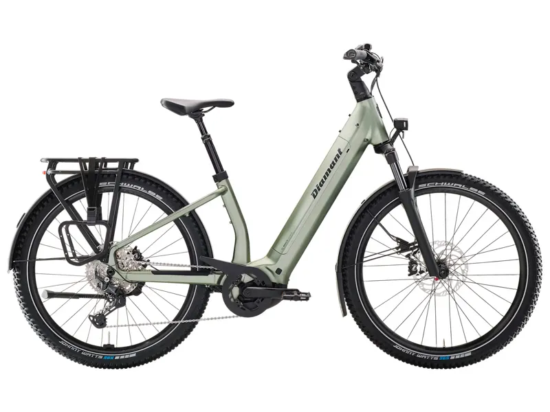Diamant Suvea Trip Plus Low-Step 800wh 2025 Electric Hybrid Bike -Green