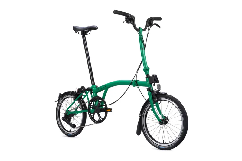 Brompton C Line 4 Speed High Bar 2026 Folding Bike - Palm Green-1
