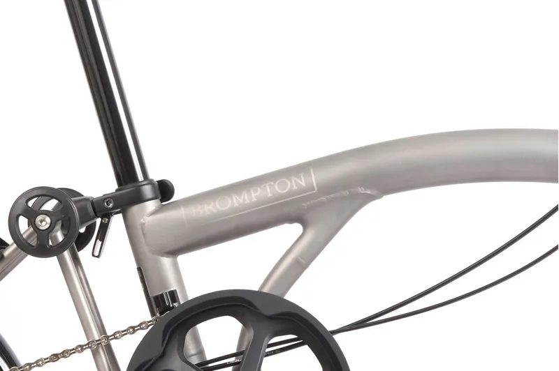Brompton T Line 12 Speed Low Bar 2026 Folding Bike - Blasted Titanium-5
