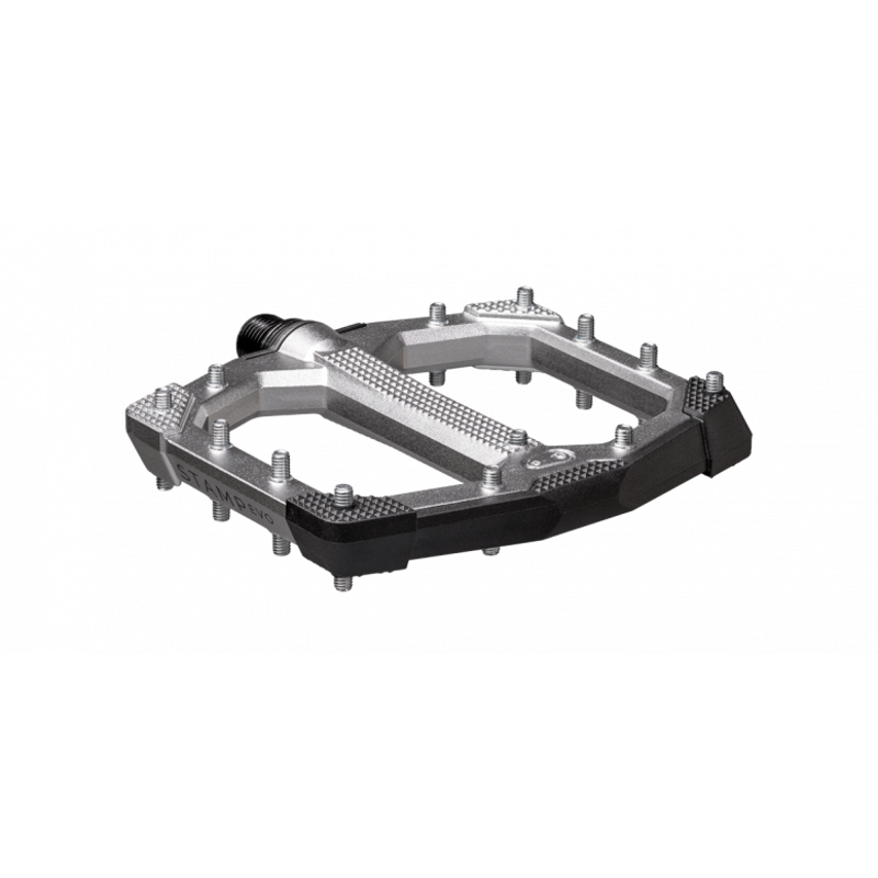 Crank Brothers Stamp EVO Flat MTB Pedals - Silver-3
