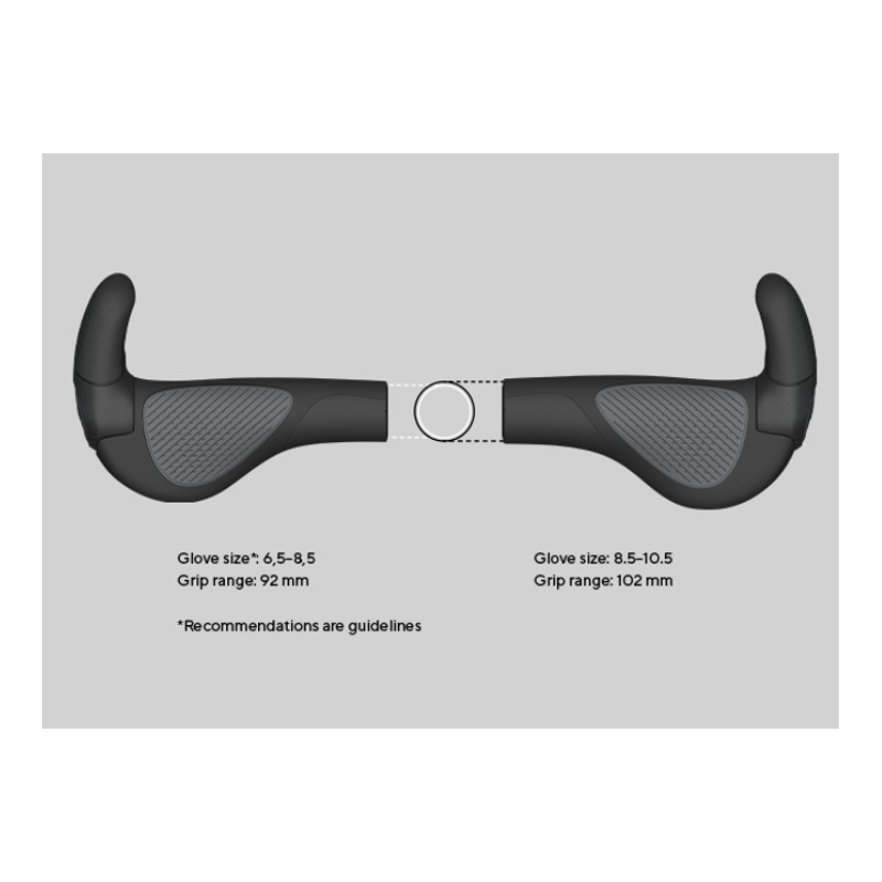 Ergon GP2 Evo Comfort Grips - Black/Grey-3