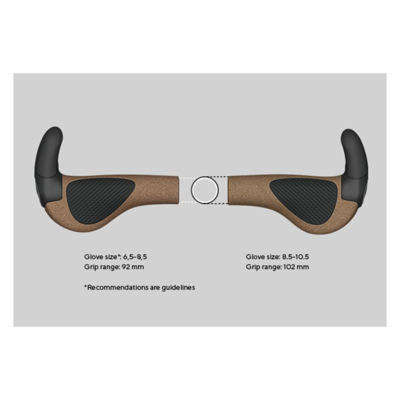 Ergon GP2 EVO Biokork Comfort Grips - Brown/Black-3