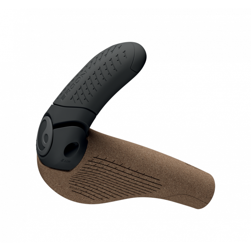 Ergon GP3 EVO Biokork Comfort Grips - Brown/Black-2