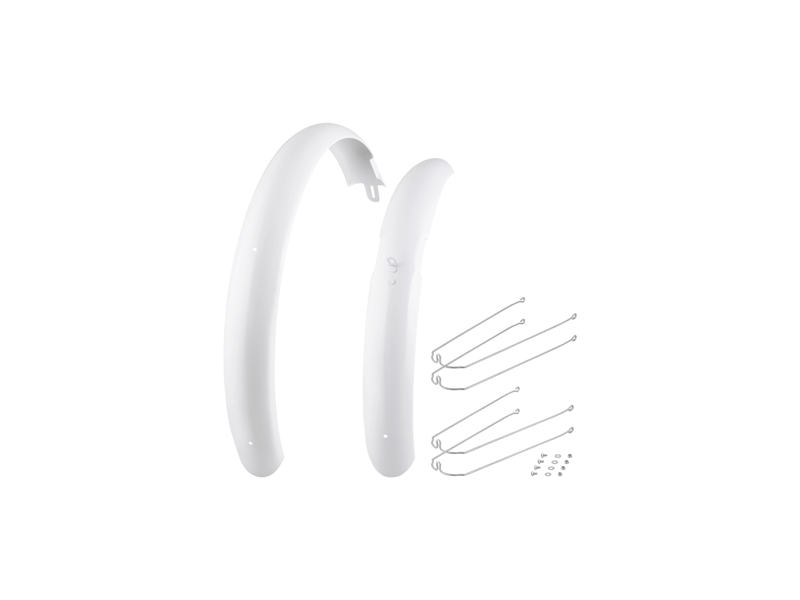 Electra Cruiser Lux 24 Inch Mudguard Set - Gloss White