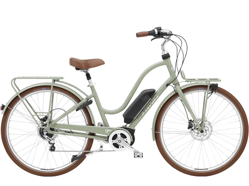 Electra Townie Commute Go 5i Step Thru 2025 Women's Electric Bike - Medium - Green Tea