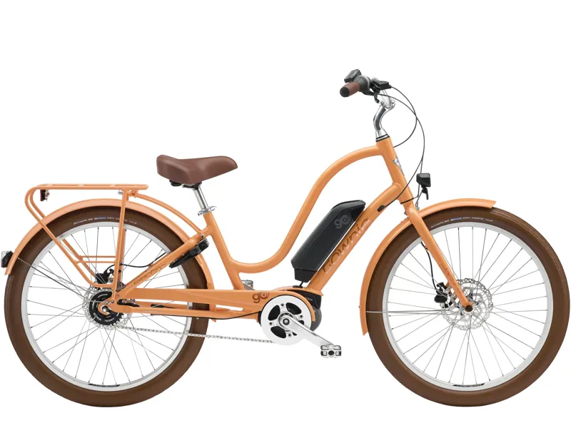 Electra Townie Go 5i EQ Step Thru 2025 Women's Electric Hybrid Bike - Apricot