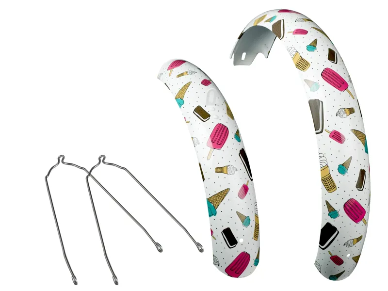 Electra Soft Serve Girls' 16 Inch Mudguard Set - White