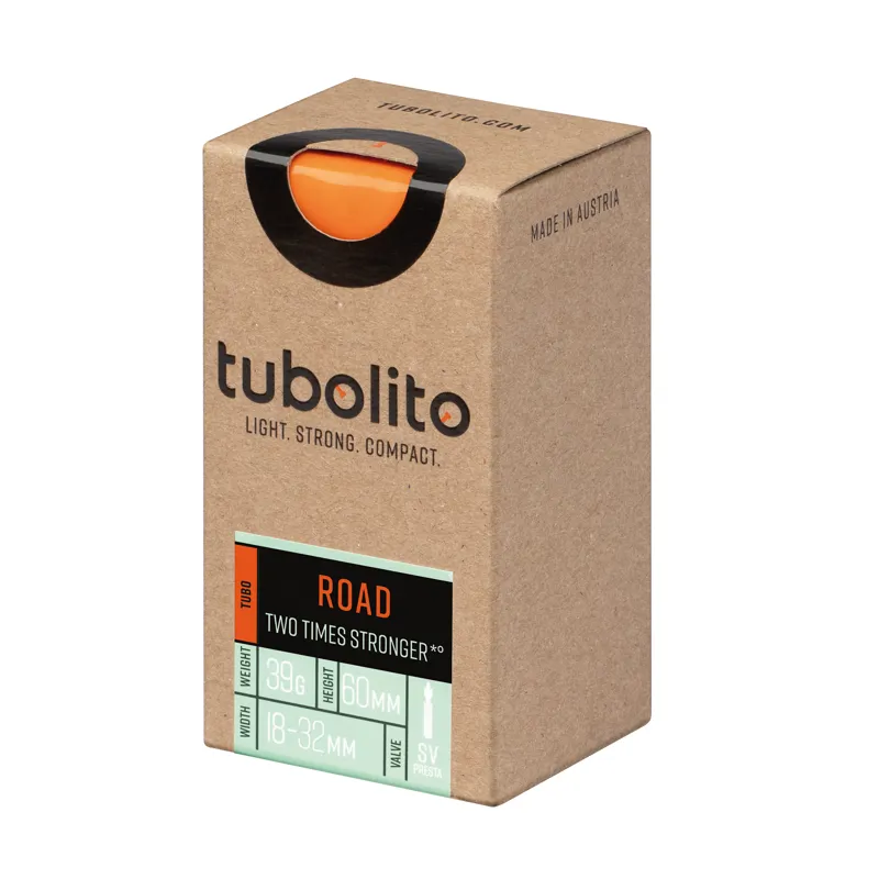Tubolito Tubo Road 60mm Presta Orange Valve - 700 x 18-32mm-1