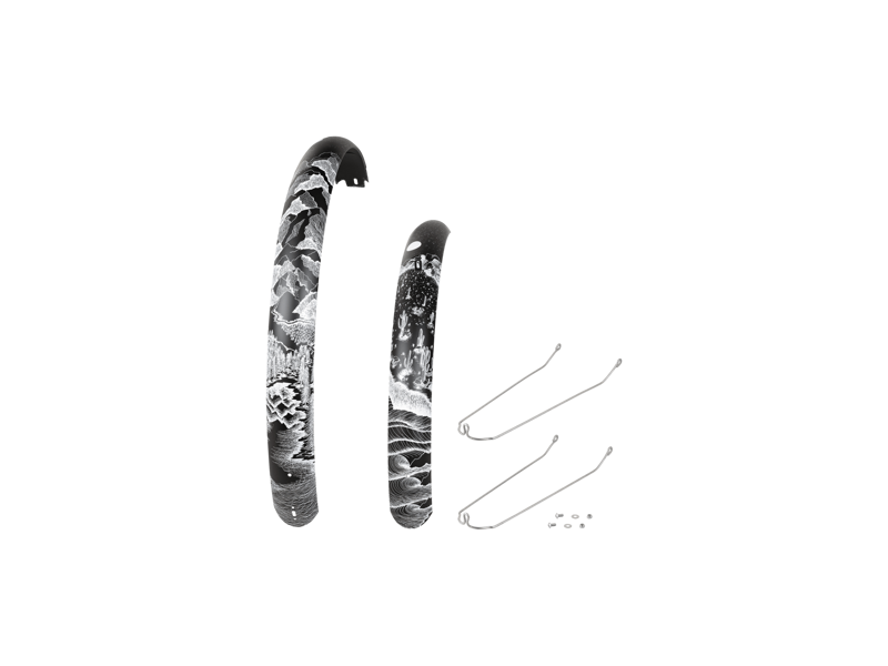 Electra Townie Path Go! Aluminium Mudguard Set - Black