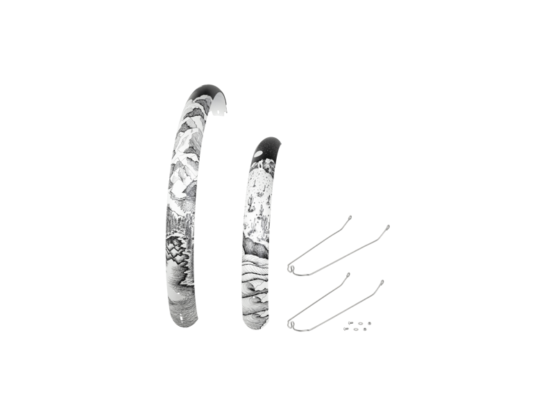 Electra Townie Path Go! Aluminium Mudguard Set - Pearl White