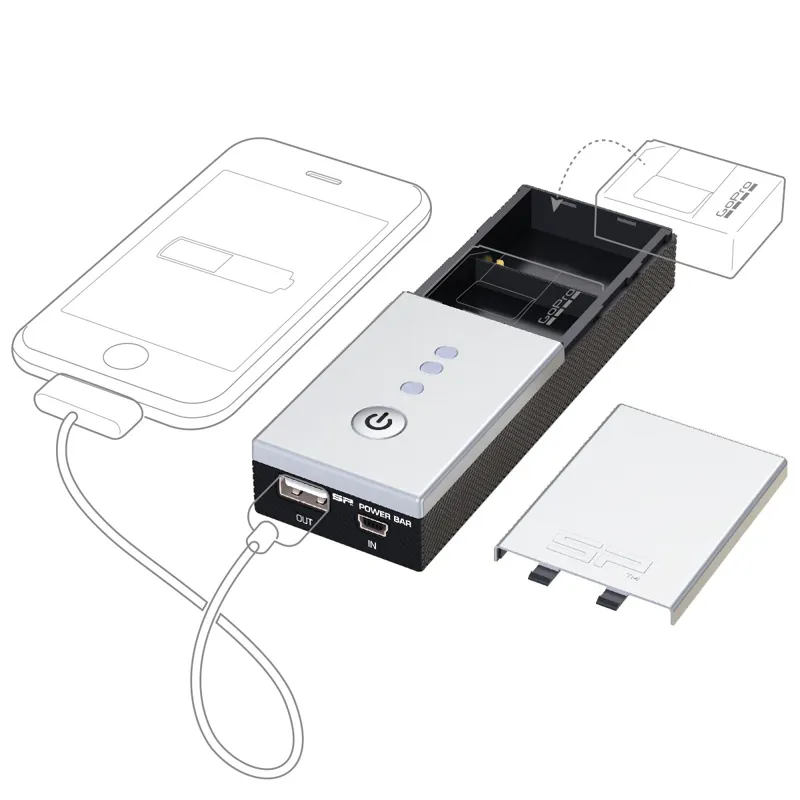 SP Powerbar Duo for GoPro HERO3 and HERO3+ Batteries-1