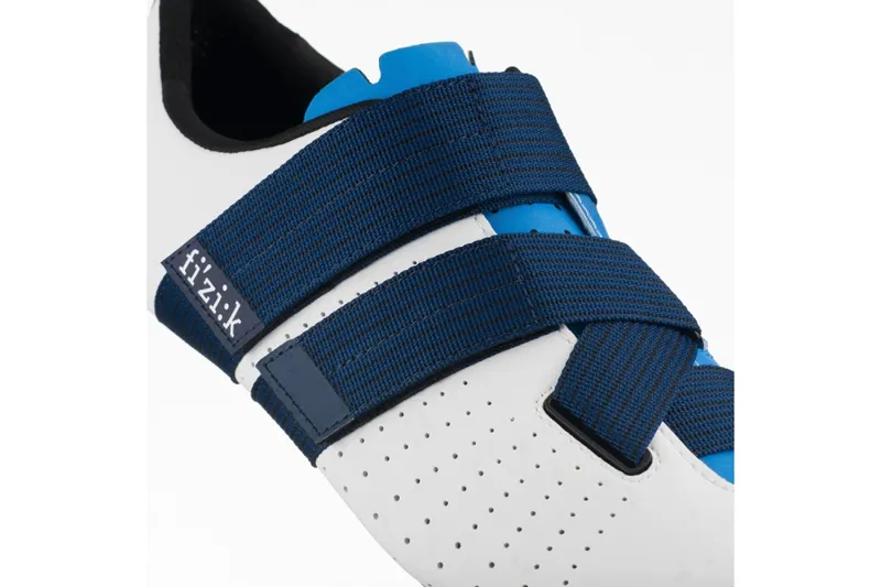 Fizik R1 Vento Powerstrap Movistar Team Road Shoes - White/Blue-4
