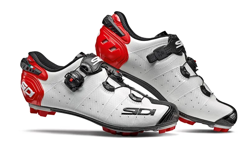 Sidi Drako 2 SRS Clipless MTB Shoes - White/Black/Red