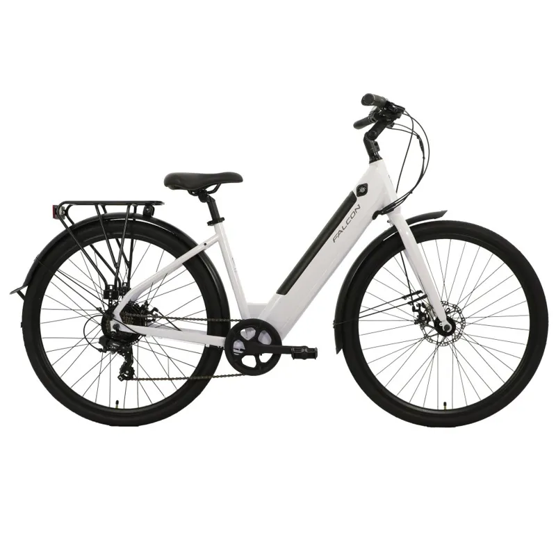 Falcon Liberty Low Step Electric Hybrid Bike - Off-White