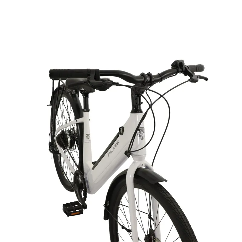 Falcon Liberty Low Step Electric Hybrid Bike - Off-White-2