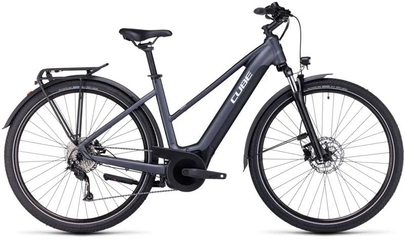 Cube Touring Hybrid One 625 Trapeze 2026 Electric Bike - Grey/White