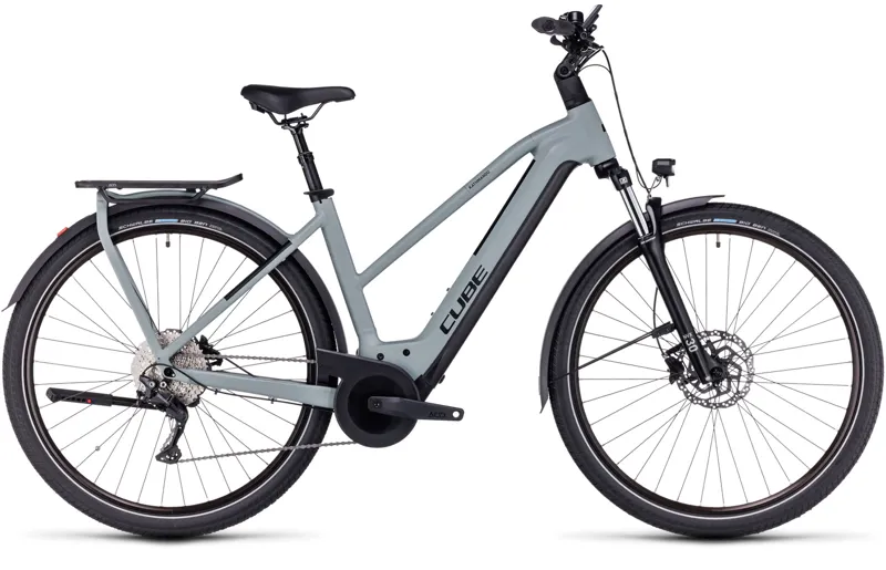 ube Kathmandu Hybrid One 750 Trapeze 2024 Electric Bike - SwampGrey