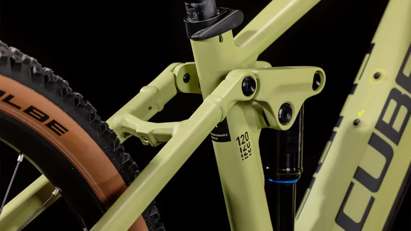 Cube Stereo Hybrid 120 One 625 2024 Electric Full Sus MTB - Olive-3