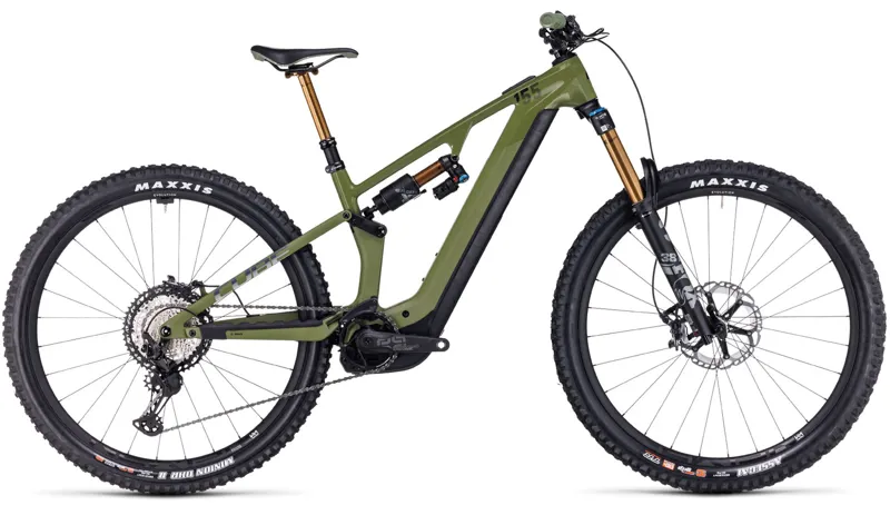 Cube Stereo Hybrid one55 C68X TM 750 2024 Electric MTB - Olive