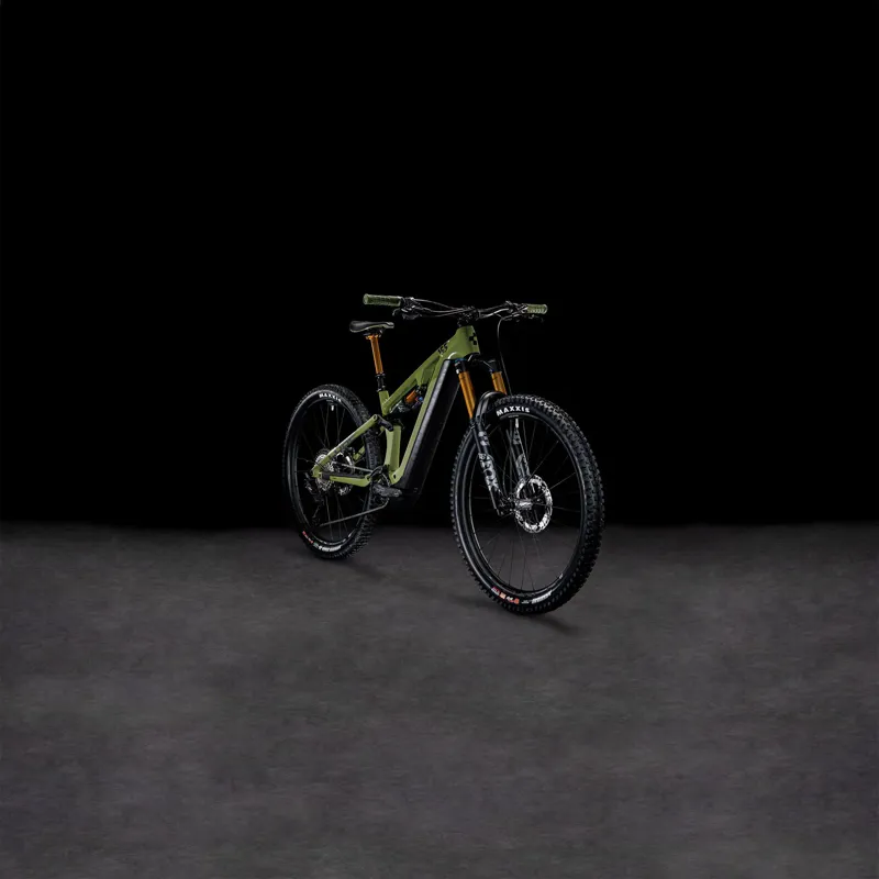 Cube Stereo Hybrid one55 C68X TM 750 2024 Electric MTB - Olive-1