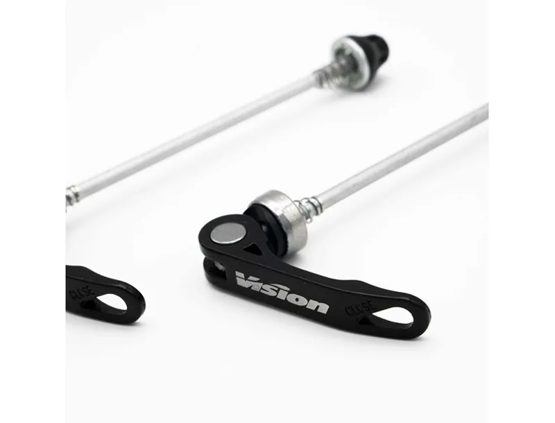 Vision QR-25 Alloy Quick Release Front/Rear Skewer Set - 112/146mm - Black-1