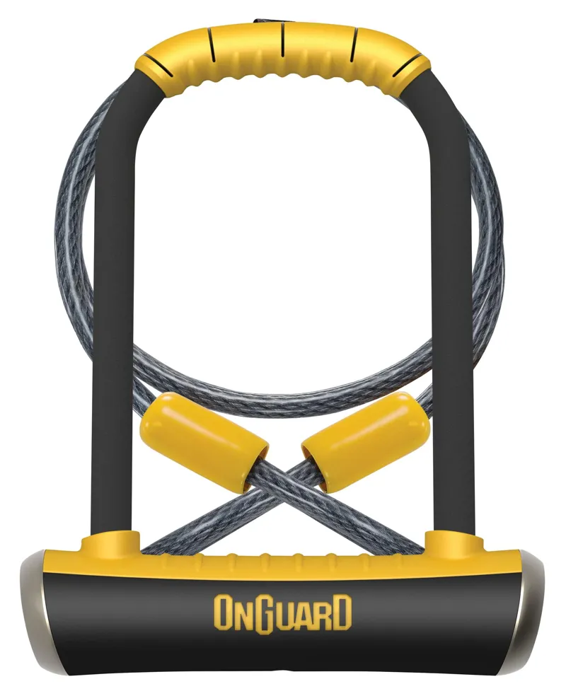 OnGuard Pitbull DT Shackle U-Lock Plus Cable - Diamond Sold Secure