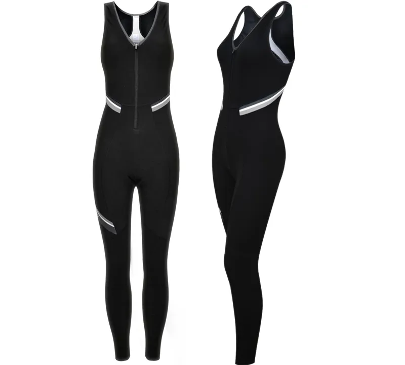 Funkier Thermesse Ladies Winter Double Strap Bib Tights - Black