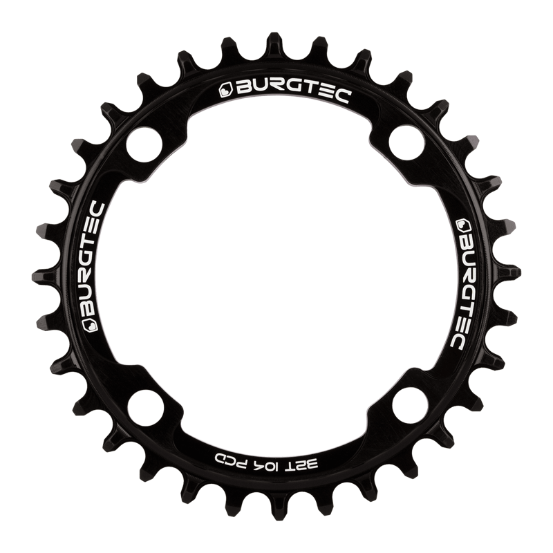 Burgtec 104mm BCD Thick Thin Chainring - Burgtec Black