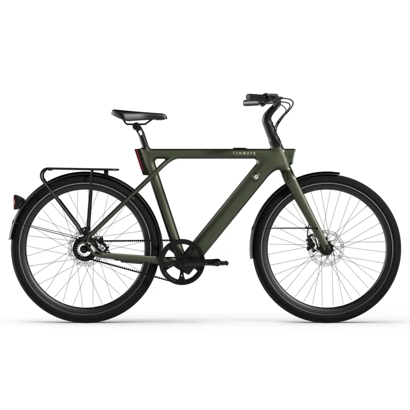 Tenways CGO009 2025 Electric Hybrid Bike - 57cm - Olive Green