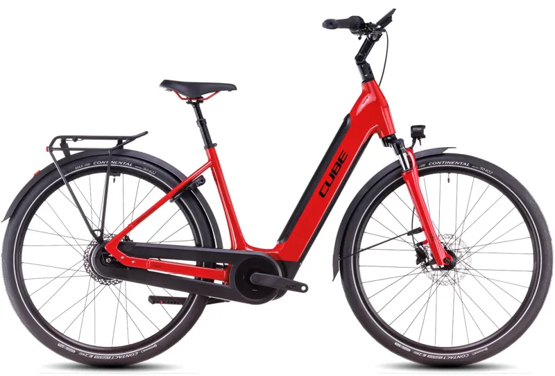 Cube Supreme Hybrid Comfort Pro 500 2025 Electric Bike - Fire Red