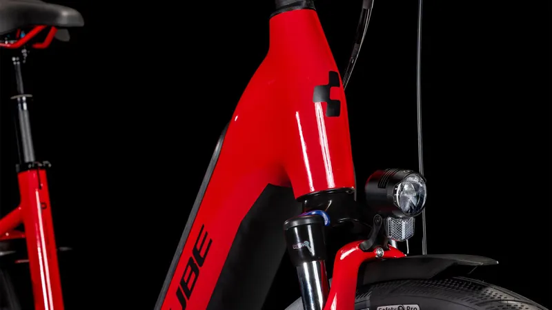 Cube Supreme Hybrid Comfort Pro 500 2025 Electric Bike - Fire Red-6