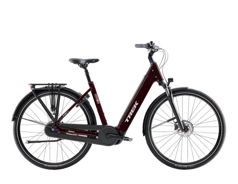 Trek District+ 3 N7 540 LS 2027 Electric Hybrid Bike - Cobra Blood