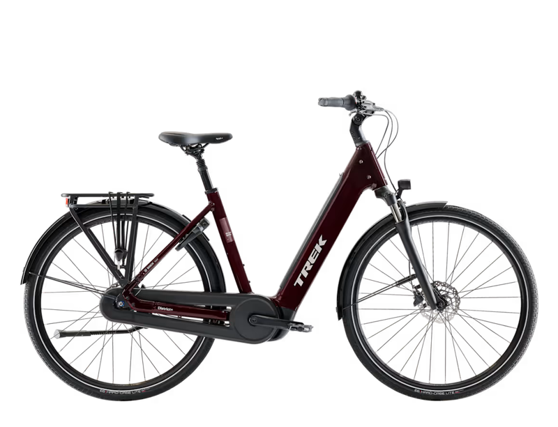 Trek District+ 3 N7 360 LS 2027 Electric Hybrid Bike - Cobra Blood