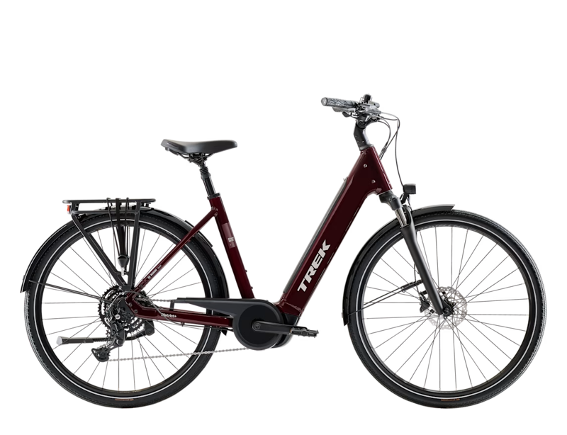 Trek District+ 3 R9 540 LS 2027 Electric Hybrid Bike - Cobra Blood