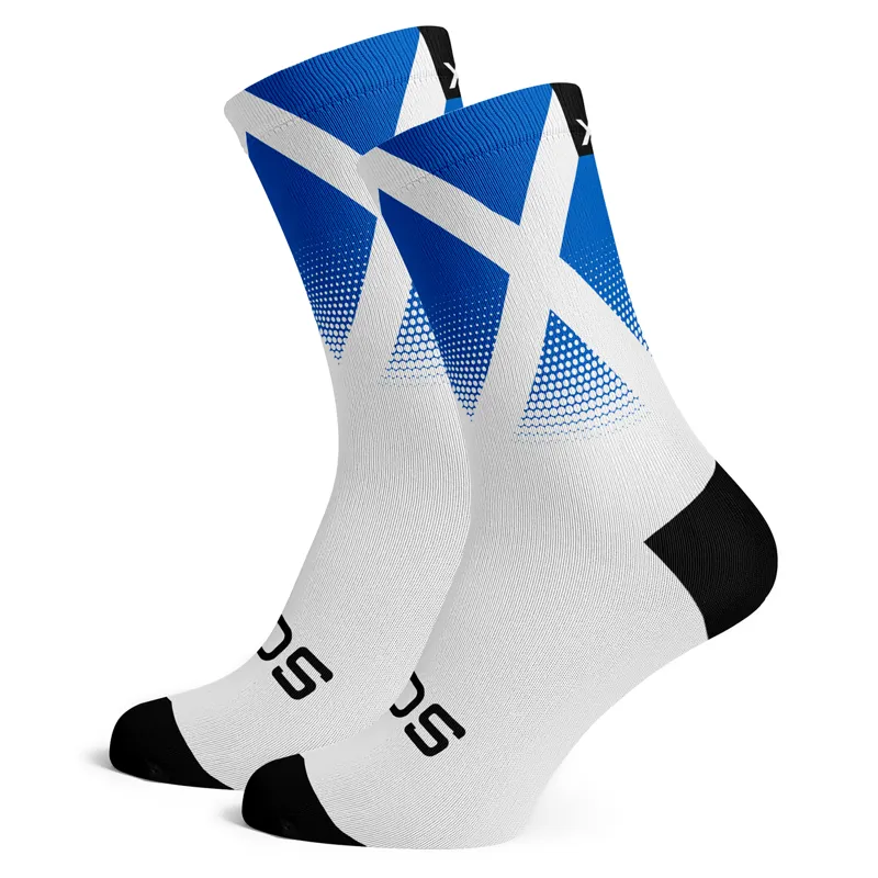 Sox Footwear Scotland Flag White Premium Crew Socks