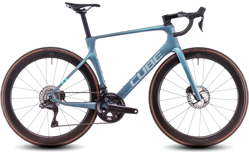 Cube Agree C62 Pro 2025 Carbon Road Bike - Polarlight/Aquagreen