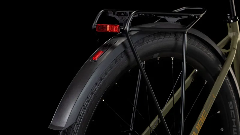 Cube Hyde Pro FE Trapeze 2025 Hybrid Bike - Dusty Olive/Gold-3