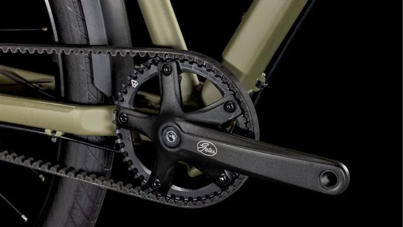 Cube Hyde Pro FE Trapeze 2025 Hybrid Bike - Dusty Olive/Gold-4